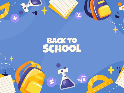 Back to School Season Flat Background