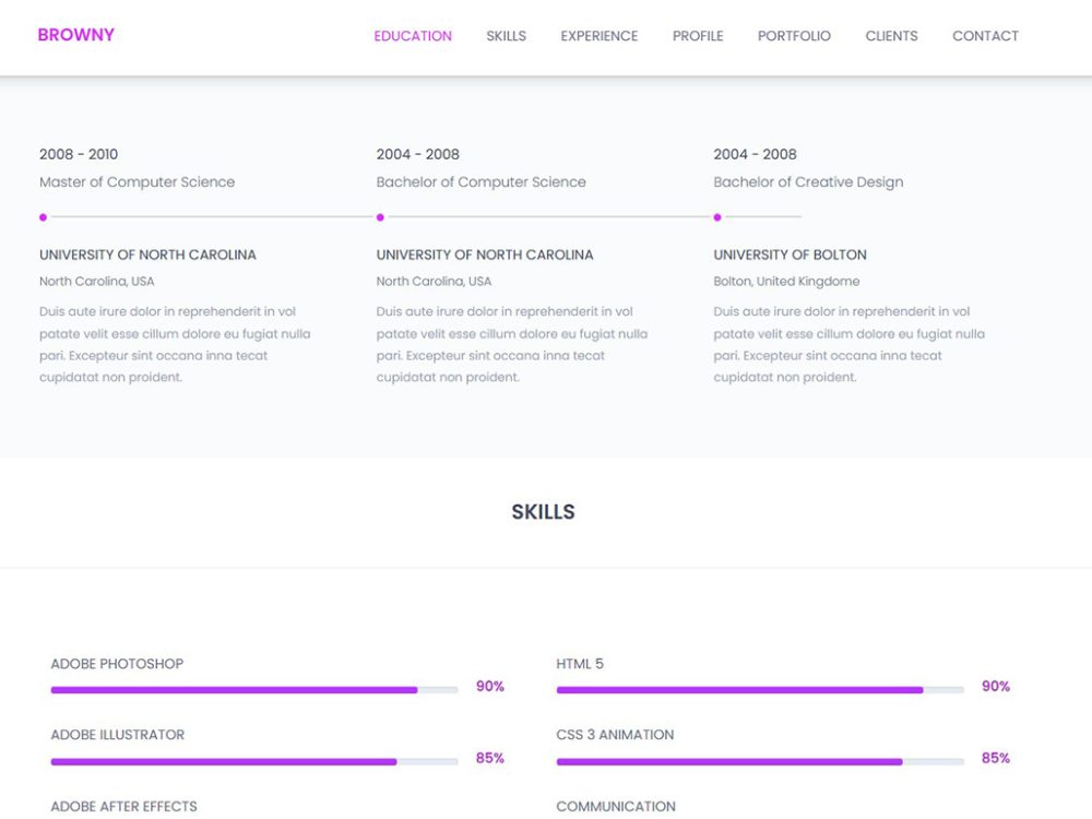 Browny Free CSS Template