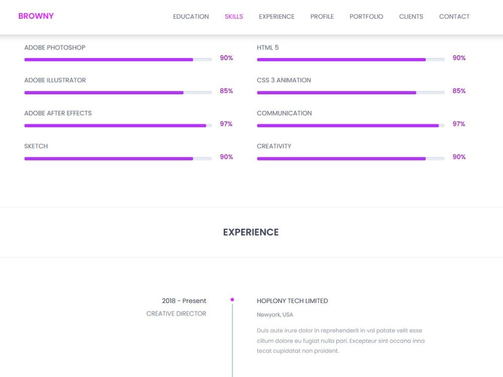 Browny Free CSS Template