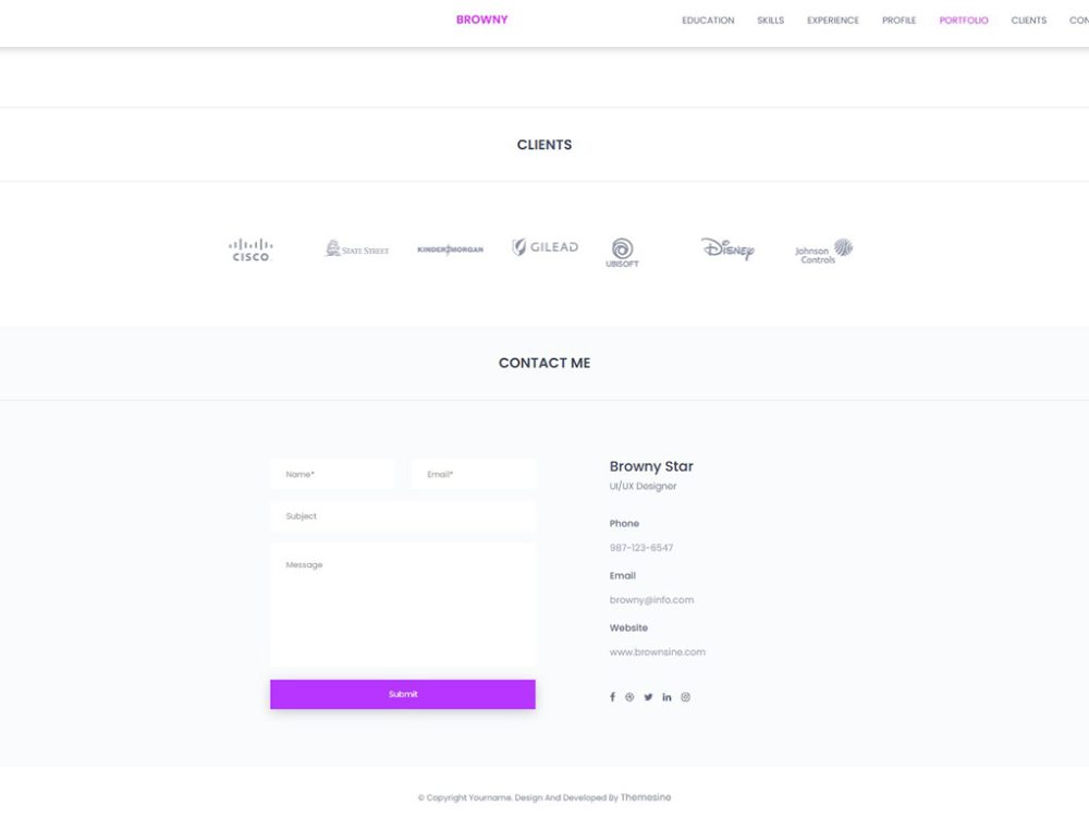 Browny Free CSS Template