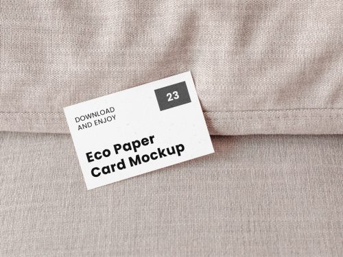 Business Card on Couch Free Mockup