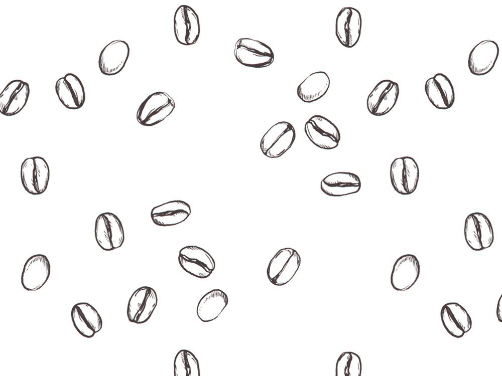 Coffee Bean Drawing Pattern
