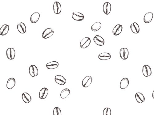Coffee Bean Drawing Pattern