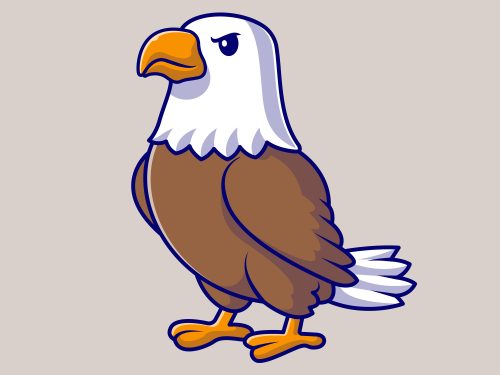 Cute Eagle Bird Cartoon Vector Icon Free Illustration
