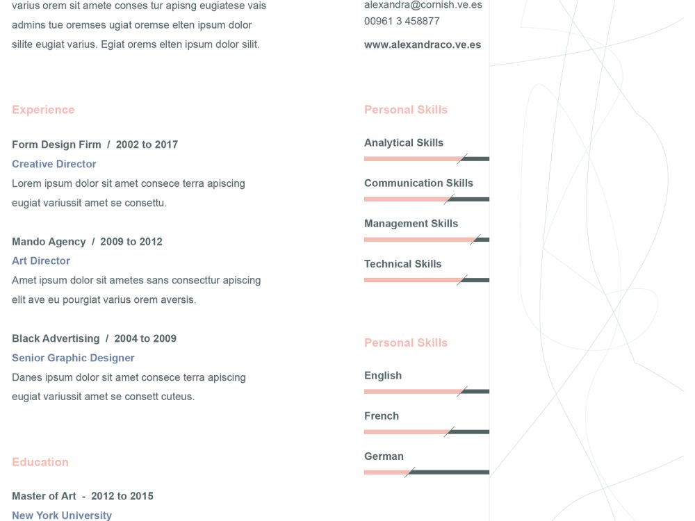 Flame Professional Resume Template