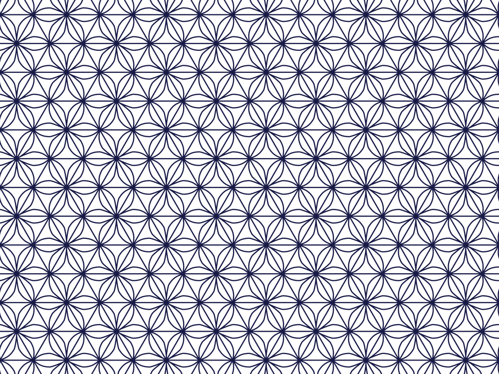 Geometric Flowers Seamless Pattern