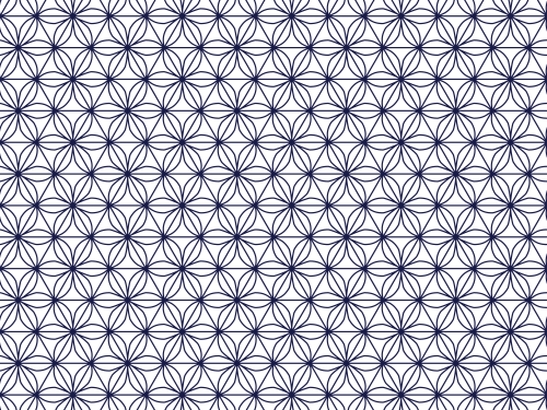 Geometric Flowers Seamless Pattern