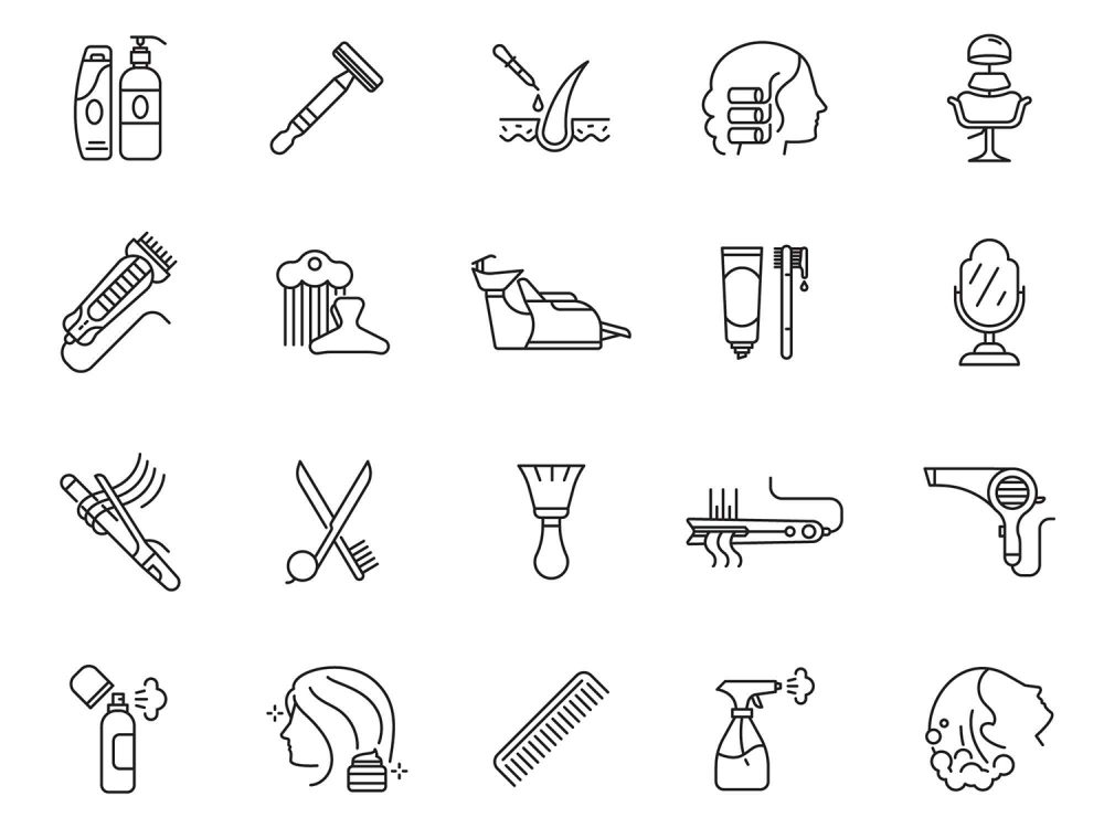 Hairdresser Vector Icons