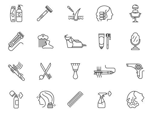 Hairdresser Vector Icons