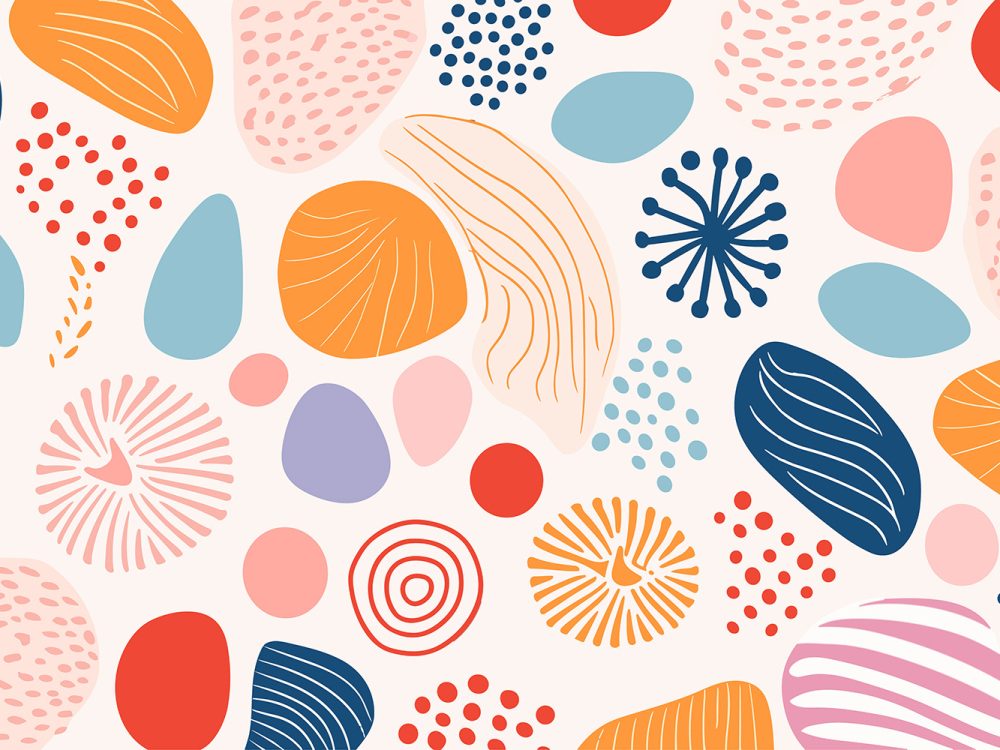 Hand Draw Minimalist Abstract Bold Shape Pattern