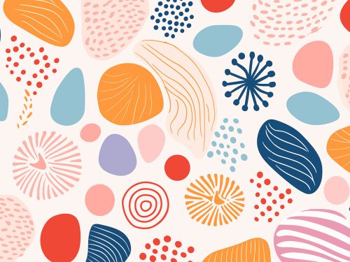 Hand Draw Minimalist Abstract Bold Shape Pattern