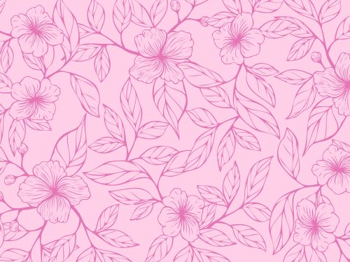 Hand Drawn Floral Outline Pattern