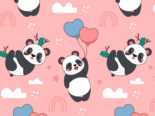 Hand Drawn Panda Pattern