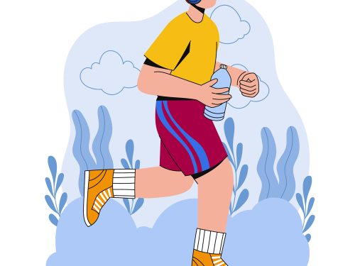 Hand Drawn Person Doing Sport Free Illustration