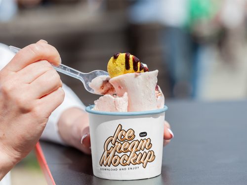 Ice Cream Cup Free Mockup