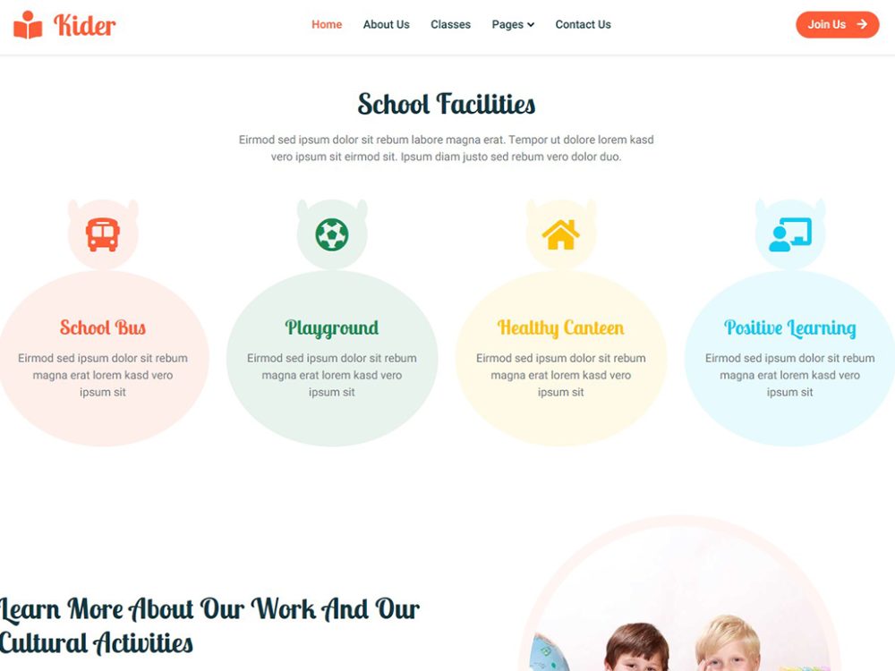 Kider CSS Free Template
