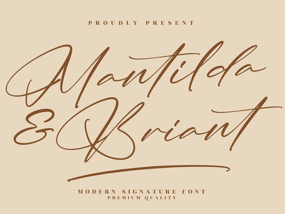 Mantilda & Briant Free Font