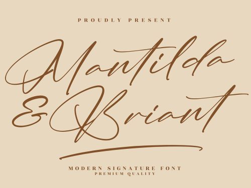 Mantilda & Briant Free Font