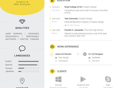 Resume and Cover Letter Print Templates