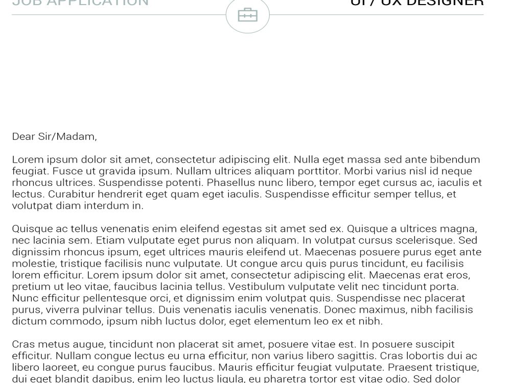 Resume and Cover Letter Print Templates