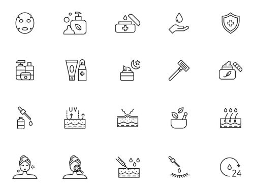 Skin Care Vector Icons