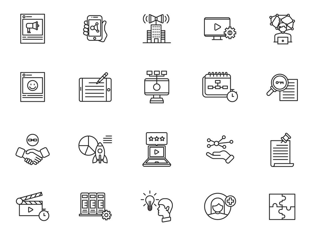 Social Media Concept Icons
