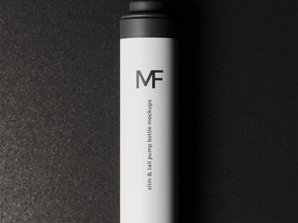 Tall Airless Pump Bottle Free Mockup