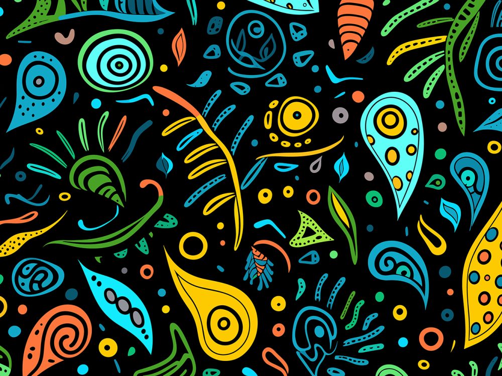 Tropical Simple Seamless Doodle Free Pattern