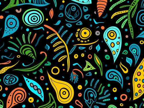 Tropical Simple Seamless Doodle Free Pattern