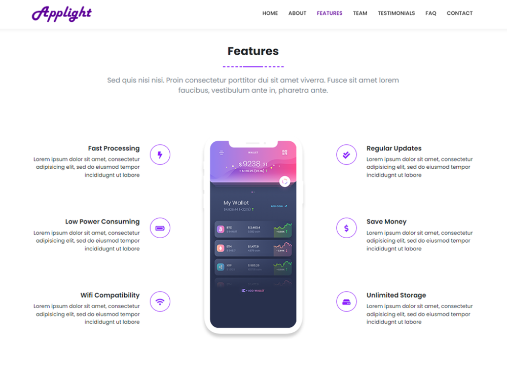 Applight Free CSS Template
