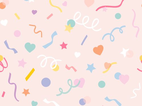 Cute Pastel Confetti Seamless Pattern