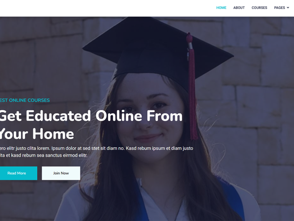 Elearning Free CSS Template