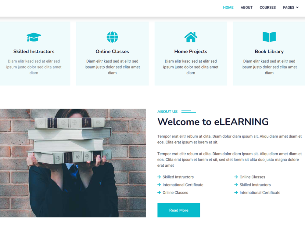Elearning Free CSS Template