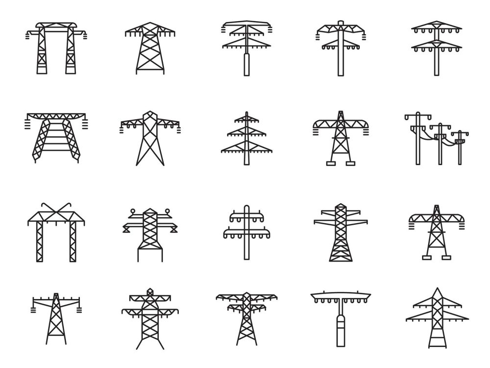 Electrical Tower Icons