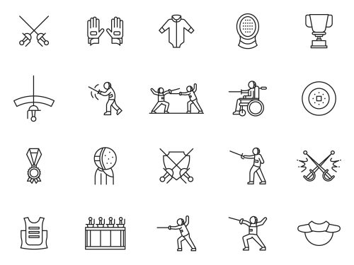 Fencing Vector Icons