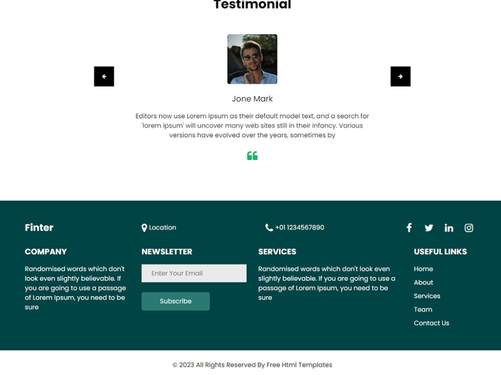 Finter Free CSS Template