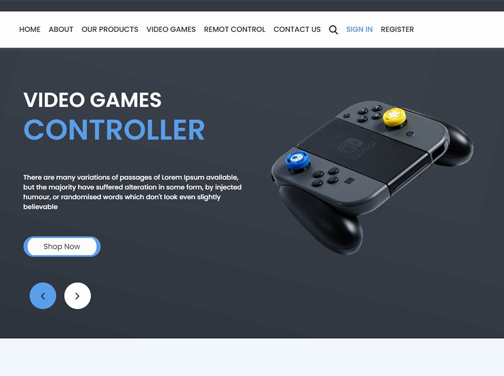 Gamepad Free CSS Template
