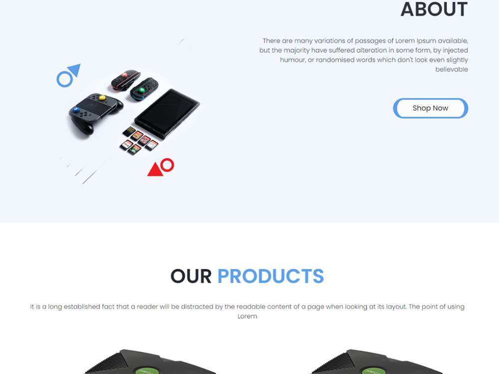 Gamepad Free CSS Template