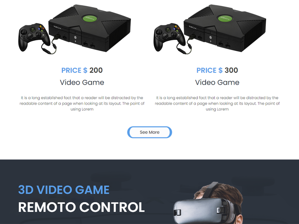 Gamepad Free CSS Template