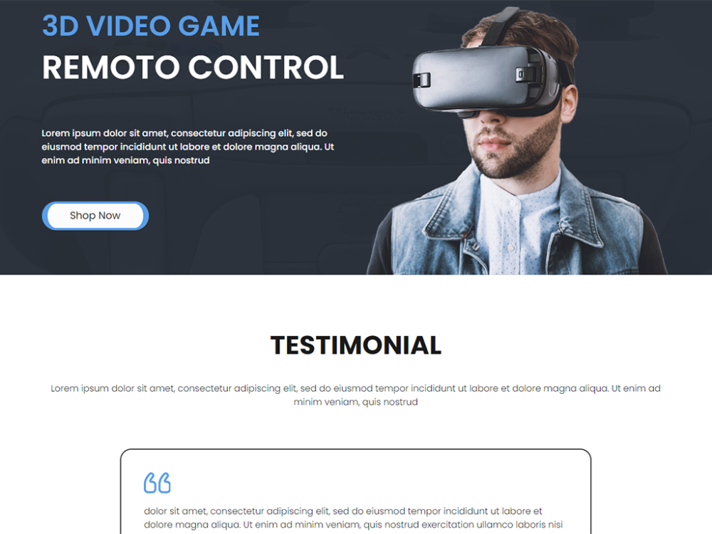 Gamepad Free CSS Template
