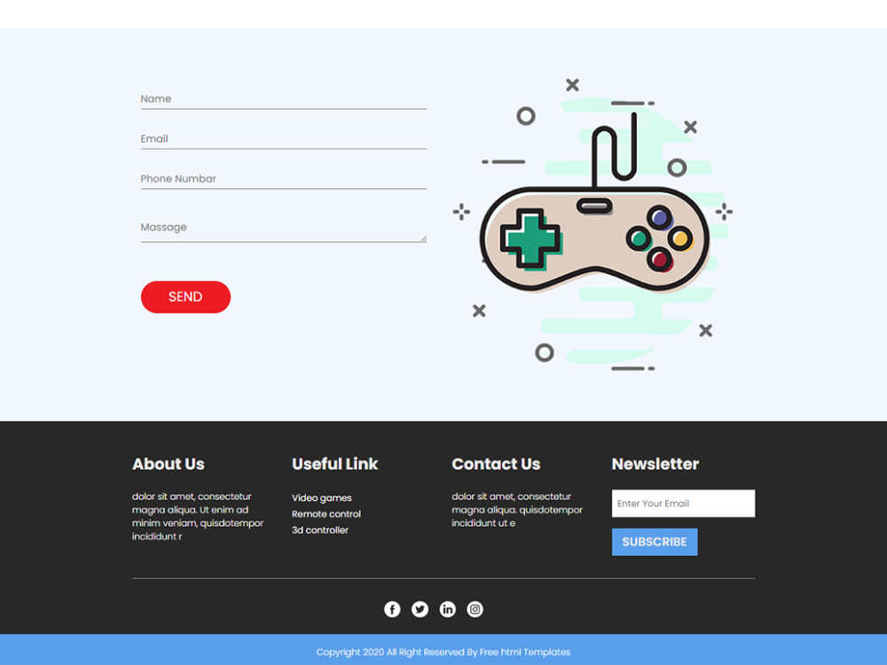 Gamepad Free CSS Template