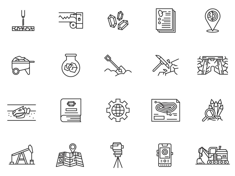 Geology Vector Icons