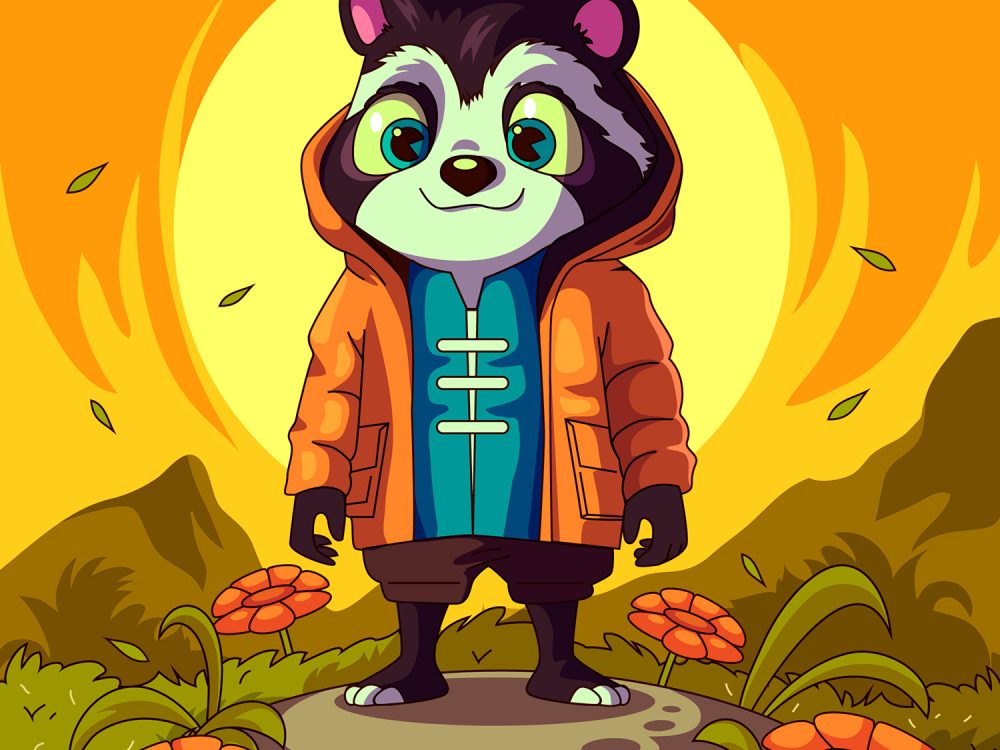 Hand Drawn Badger Cartoon Illustration