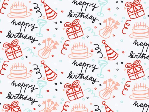 Hand Drawn Birthday Pattern
