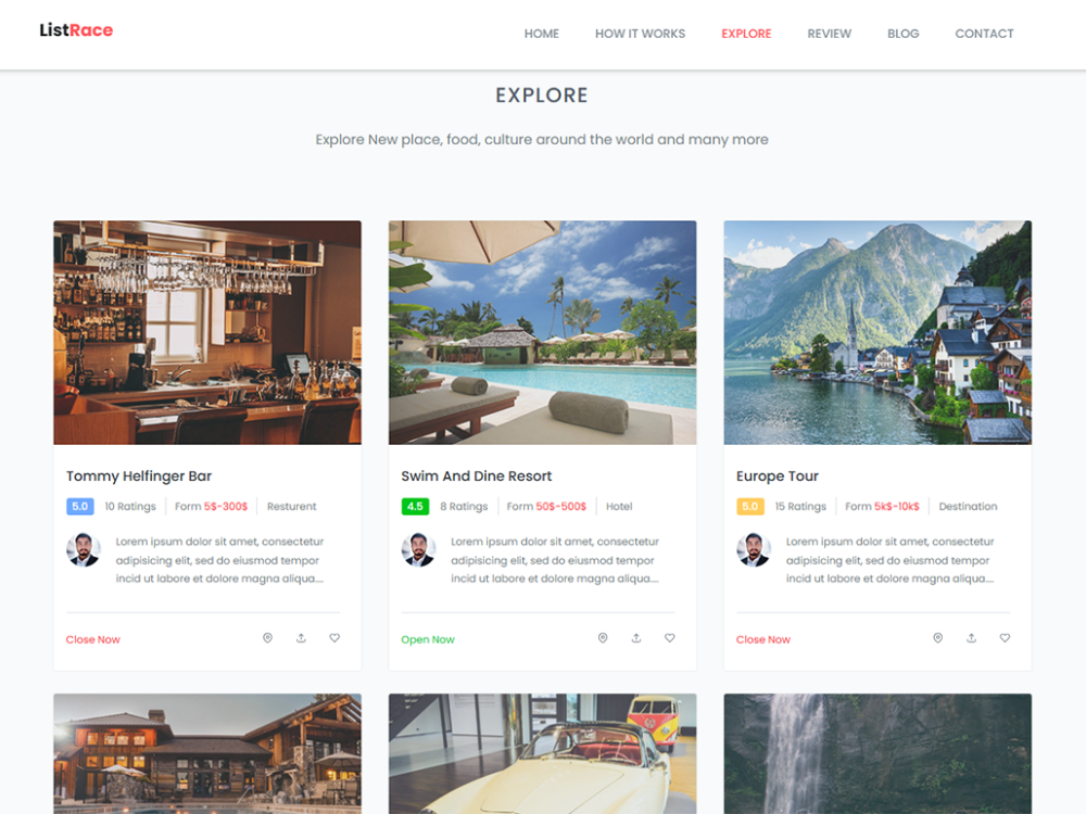 Listrace Free CSS Template