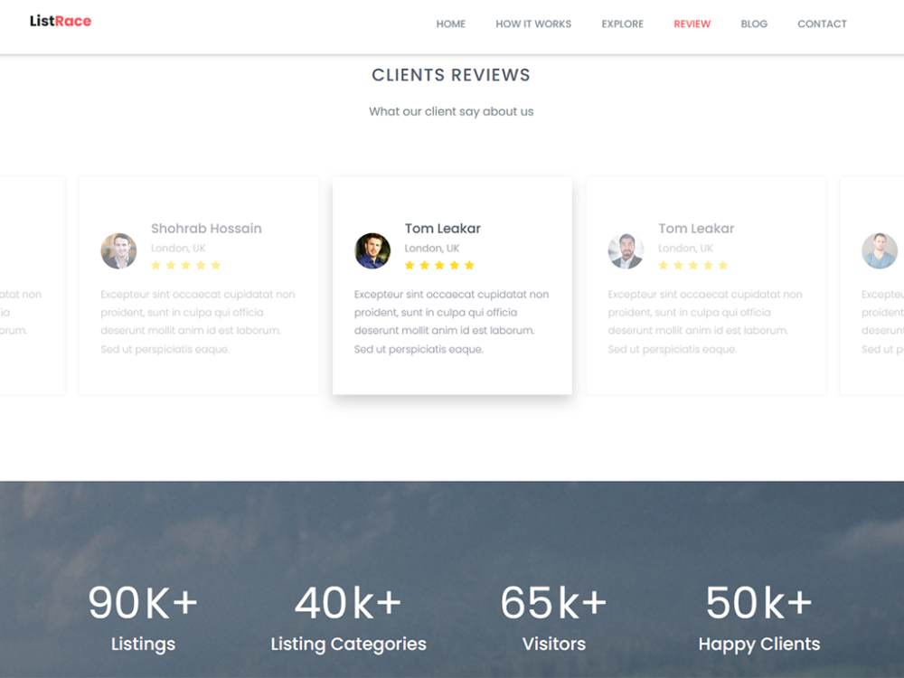 Listrace Free CSS Template
