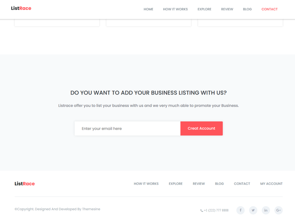 Listrace Free CSS Template