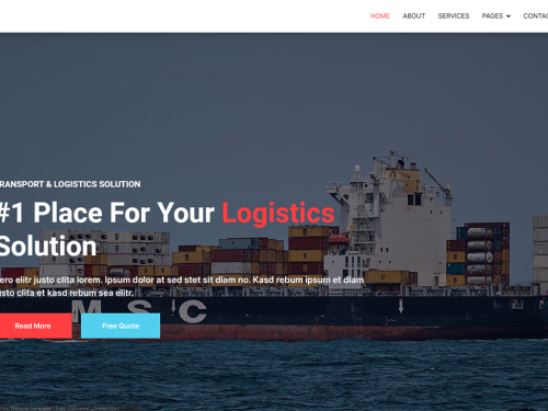 Logistics Free CSS Template