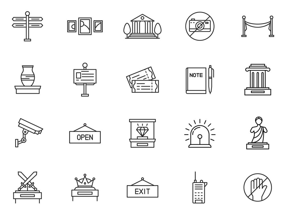 Museum Vector Icons