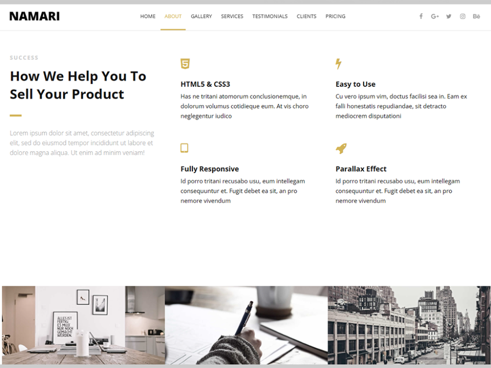 Namari Free CSS Template
